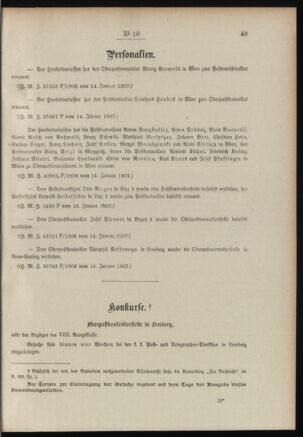 Post- und Telegraphen-Verordnungsblatt für das Verwaltungsgebiet des K.-K. Handelsministeriums 19070125 Seite: 3