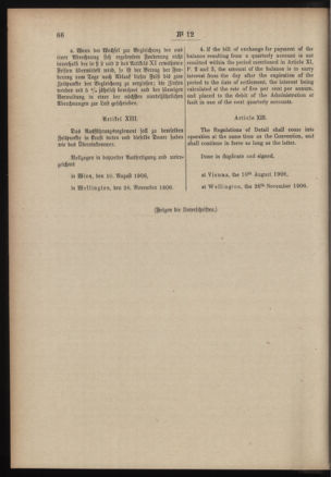 Post- und Telegraphen-Verordnungsblatt für das Verwaltungsgebiet des K.-K. Handelsministeriums 19070131 Seite: 12