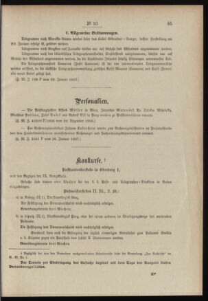 Post- und Telegraphen-Verordnungsblatt für das Verwaltungsgebiet des K.-K. Handelsministeriums 19070208 Seite: 3