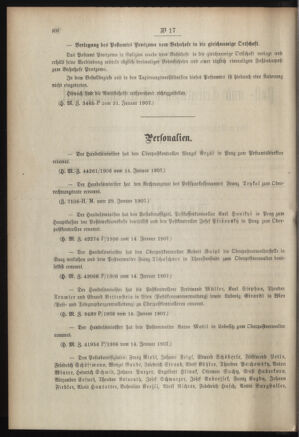 Post- und Telegraphen-Verordnungsblatt für das Verwaltungsgebiet des K.-K. Handelsministeriums 19070209 Seite: 2