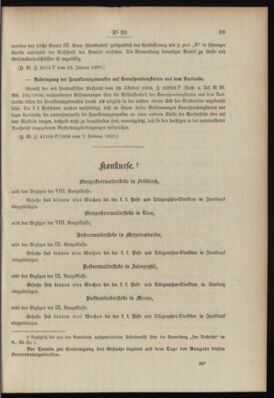 Post- und Telegraphen-Verordnungsblatt für das Verwaltungsgebiet des K.-K. Handelsministeriums 19070214 Seite: 3