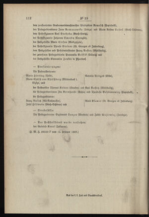 Post- und Telegraphen-Verordnungsblatt für das Verwaltungsgebiet des K.-K. Handelsministeriums 19070220 Seite: 4