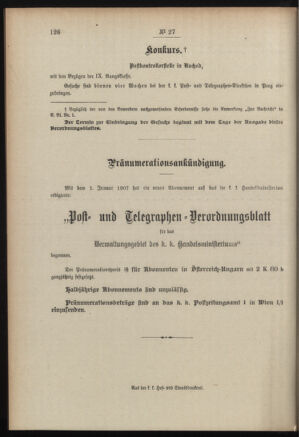 Post- und Telegraphen-Verordnungsblatt für das Verwaltungsgebiet des K.-K. Handelsministeriums 19070304 Seite: 4