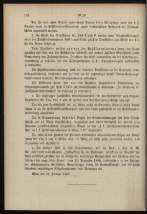 Post- und Telegraphen-Verordnungsblatt für das Verwaltungsgebiet des K.-K. Handelsministeriums 19070306 Seite: 2