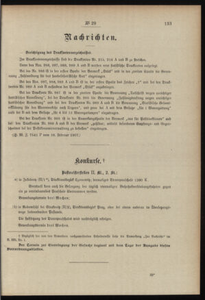 Post- und Telegraphen-Verordnungsblatt für das Verwaltungsgebiet des K.-K. Handelsministeriums 19070306 Seite: 3