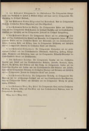 Post- und Telegraphen-Verordnungsblatt für das Verwaltungsgebiet des K.-K. Handelsministeriums 19070309 Seite: 3