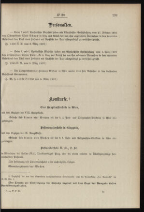 Post- und Telegraphen-Verordnungsblatt für das Verwaltungsgebiet des K.-K. Handelsministeriums 19070309 Seite: 5