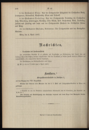 Post- und Telegraphen-Verordnungsblatt für das Verwaltungsgebiet des K.-K. Handelsministeriums 19070408 Seite: 4