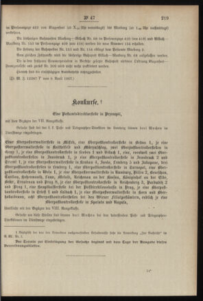 Post- und Telegraphen-Verordnungsblatt für das Verwaltungsgebiet des K.-K. Handelsministeriums 19070415 Seite: 3