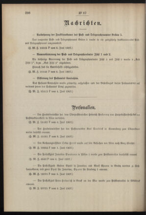 Post- und Telegraphen-Verordnungsblatt für das Verwaltungsgebiet des K.-K. Handelsministeriums 19070614 Seite: 2