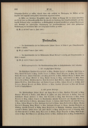 Post- und Telegraphen-Verordnungsblatt für das Verwaltungsgebiet des K.-K. Handelsministeriums 19070617 Seite: 2