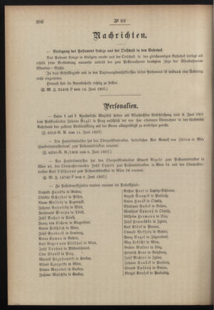 Post- und Telegraphen-Verordnungsblatt für das Verwaltungsgebiet des K.-K. Handelsministeriums 19070618 Seite: 2