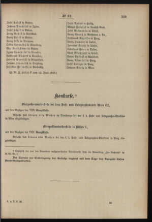 Post- und Telegraphen-Verordnungsblatt für das Verwaltungsgebiet des K.-K. Handelsministeriums 19070618 Seite: 5