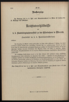 Post- und Telegraphen-Verordnungsblatt für das Verwaltungsgebiet des K.-K. Handelsministeriums 19070618 Seite: 6