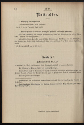 Post- und Telegraphen-Verordnungsblatt für das Verwaltungsgebiet des K.-K. Handelsministeriums 19070706 Seite: 4