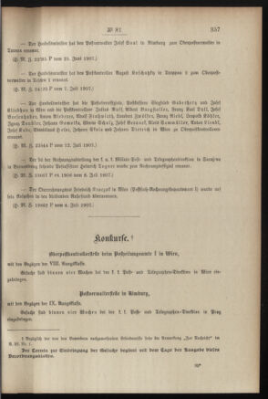 Post- und Telegraphen-Verordnungsblatt für das Verwaltungsgebiet des K.-K. Handelsministeriums 19070722 Seite: 3