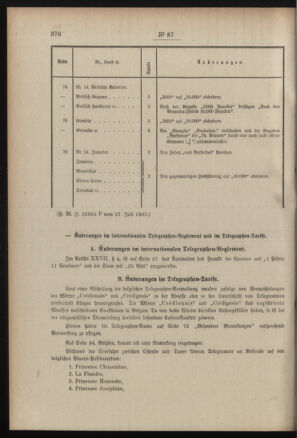 Post- und Telegraphen-Verordnungsblatt für das Verwaltungsgebiet des K.-K. Handelsministeriums 19070806 Seite: 2