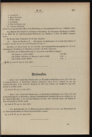 Post- und Telegraphen-Verordnungsblatt für das Verwaltungsgebiet des K.-K. Handelsministeriums 19070806 Seite: 3