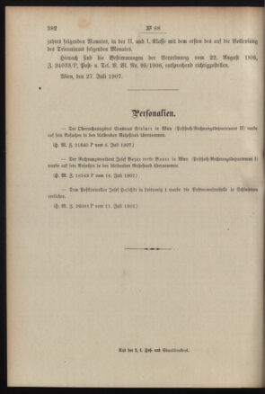 Post- und Telegraphen-Verordnungsblatt für das Verwaltungsgebiet des K.-K. Handelsministeriums 19070807 Seite: 4