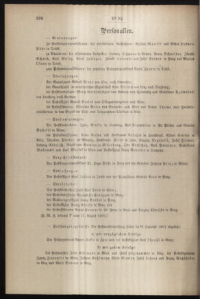 Post- und Telegraphen-Verordnungsblatt für das Verwaltungsgebiet des K.-K. Handelsministeriums 19070821 Seite: 2