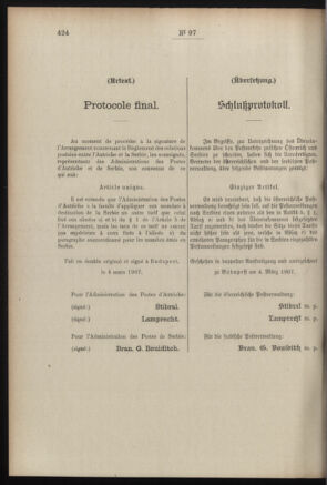 Post- und Telegraphen-Verordnungsblatt für das Verwaltungsgebiet des K.-K. Handelsministeriums 19070907 Seite: 10