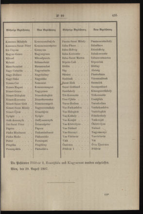 Post- und Telegraphen-Verordnungsblatt für das Verwaltungsgebiet des K.-K. Handelsministeriums 19070909 Seite: 7