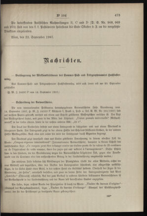 Post- und Telegraphen-Verordnungsblatt für das Verwaltungsgebiet des K.-K. Handelsministeriums 19070925 Seite: 3