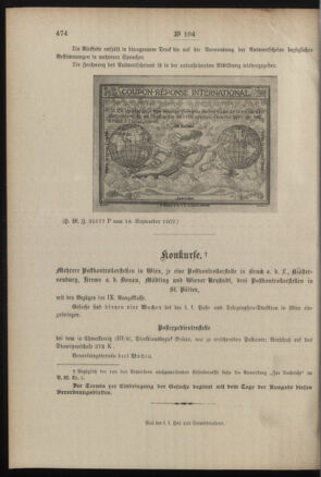 Post- und Telegraphen-Verordnungsblatt für das Verwaltungsgebiet des K.-K. Handelsministeriums 19070925 Seite: 4