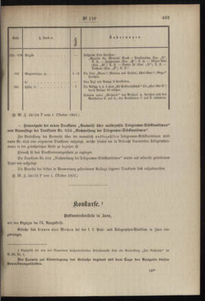 Post- und Telegraphen-Verordnungsblatt für das Verwaltungsgebiet des K.-K. Handelsministeriums 19071009 Seite: 3