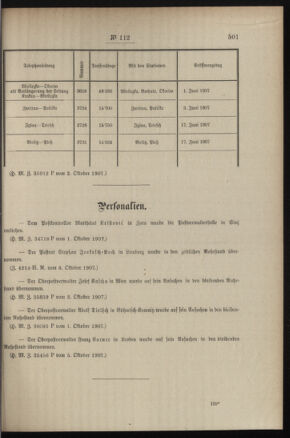 Post- und Telegraphen-Verordnungsblatt für das Verwaltungsgebiet des K.-K. Handelsministeriums 19071014 Seite: 3