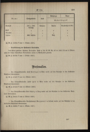 Post- und Telegraphen-Verordnungsblatt für das Verwaltungsgebiet des K.-K. Handelsministeriums 19071016 Seite: 3