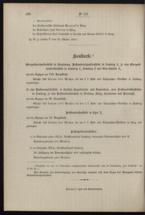 Post- und Telegraphen-Verordnungsblatt für das Verwaltungsgebiet des K.-K. Handelsministeriums 19071105 Seite: 4