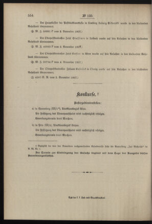 Post- und Telegraphen-Verordnungsblatt für das Verwaltungsgebiet des K.-K. Handelsministeriums 19071116 Seite: 4