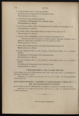 Post- und Telegraphen-Verordnungsblatt für das Verwaltungsgebiet des K.-K. Handelsministeriums 19071120 Seite: 4