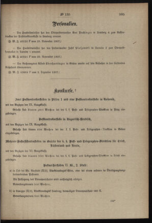 Post- und Telegraphen-Verordnungsblatt für das Verwaltungsgebiet des K.-K. Handelsministeriums 19071209 Seite: 3