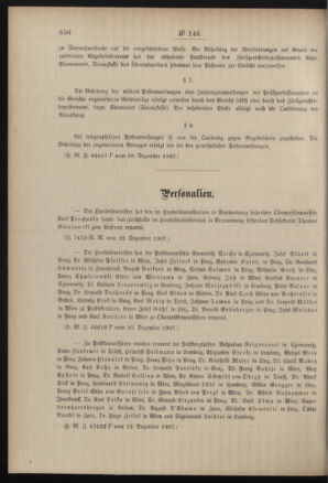 Post- und Telegraphen-Verordnungsblatt für das Verwaltungsgebiet des K.-K. Handelsministeriums 19071231 Seite: 6