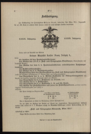 Post- und Telegraphen-Verordnungsblatt für das Verwaltungsgebiet des K.-K. Handelsministeriums 19080109 Seite: 4