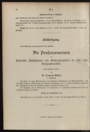 Post- und Telegraphen-Verordnungsblatt für das Verwaltungsgebiet des K.-K. Handelsministeriums 19080113 Seite: 4