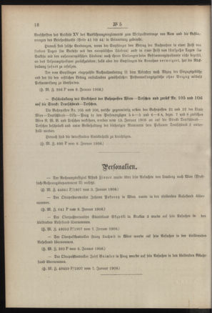 Post- und Telegraphen-Verordnungsblatt für das Verwaltungsgebiet des K.-K. Handelsministeriums 19080115 Seite: 2