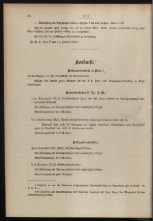 Post- und Telegraphen-Verordnungsblatt für das Verwaltungsgebiet des K.-K. Handelsministeriums 19080122 Seite: 2