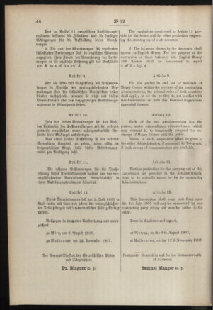 Post- und Telegraphen-Verordnungsblatt für das Verwaltungsgebiet des K.-K. Handelsministeriums 19080130 Seite: 4