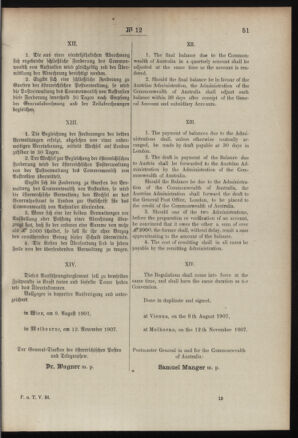 Post- und Telegraphen-Verordnungsblatt für das Verwaltungsgebiet des K.-K. Handelsministeriums 19080130 Seite: 9