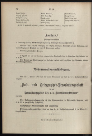 Post- und Telegraphen-Verordnungsblatt für das Verwaltungsgebiet des K.-K. Handelsministeriums 19080201 Seite: 4