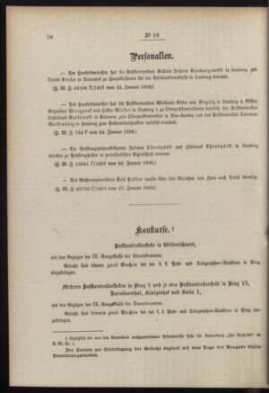 Post- und Telegraphen-Verordnungsblatt für das Verwaltungsgebiet des K.-K. Handelsministeriums 19080205 Seite: 2