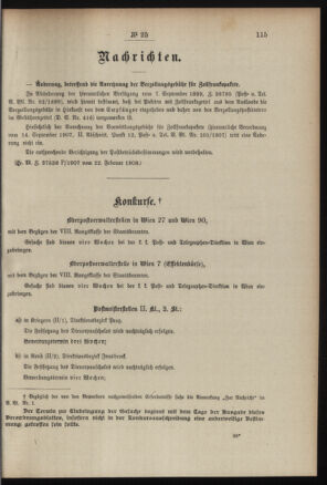 Post- und Telegraphen-Verordnungsblatt für das Verwaltungsgebiet des K.-K. Handelsministeriums 19080226 Seite: 3