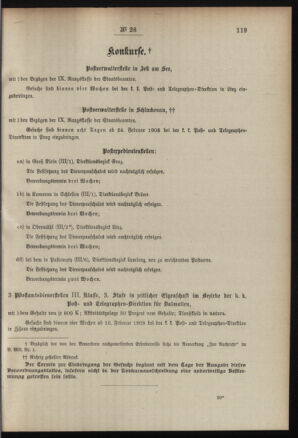 Post- und Telegraphen-Verordnungsblatt für das Verwaltungsgebiet des K.-K. Handelsministeriums 19080227 Seite: 3