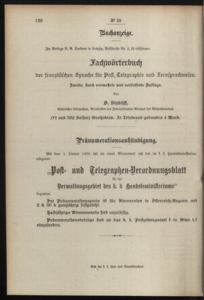 Post- und Telegraphen-Verordnungsblatt für das Verwaltungsgebiet des K.-K. Handelsministeriums 19080227 Seite: 4