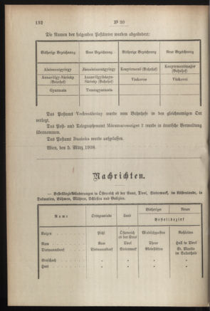 Post- und Telegraphen-Verordnungsblatt für das Verwaltungsgebiet des K.-K. Handelsministeriums 19080310 Seite: 2