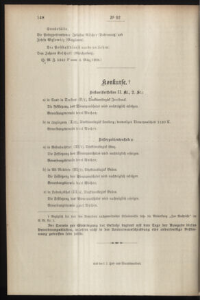 Post- und Telegraphen-Verordnungsblatt für das Verwaltungsgebiet des K.-K. Handelsministeriums 19080317 Seite: 8