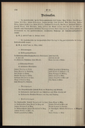 Post- und Telegraphen-Verordnungsblatt für das Verwaltungsgebiet des K.-K. Handelsministeriums 19080321 Seite: 2